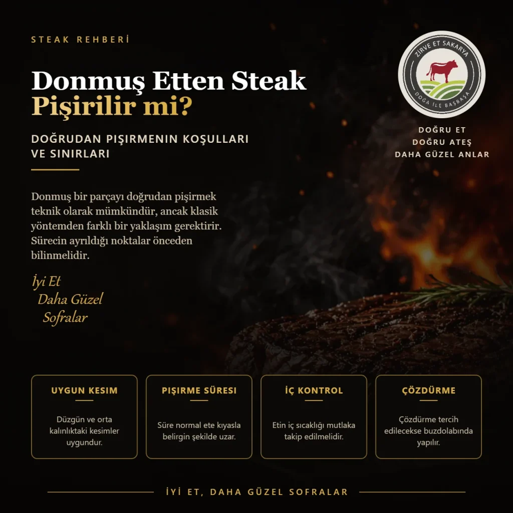 Donmuş Etten Steak Pişirilir mi?