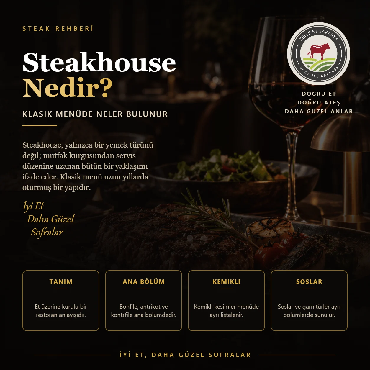 Steakhouse Nedir? Klasik Bir Steakhouse Menüsünde Neler Bulunur?